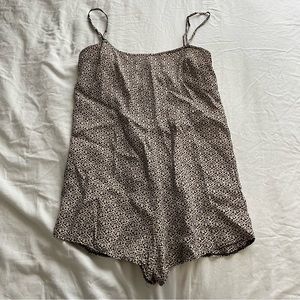 Reformation romper tan and black print, size XS/S